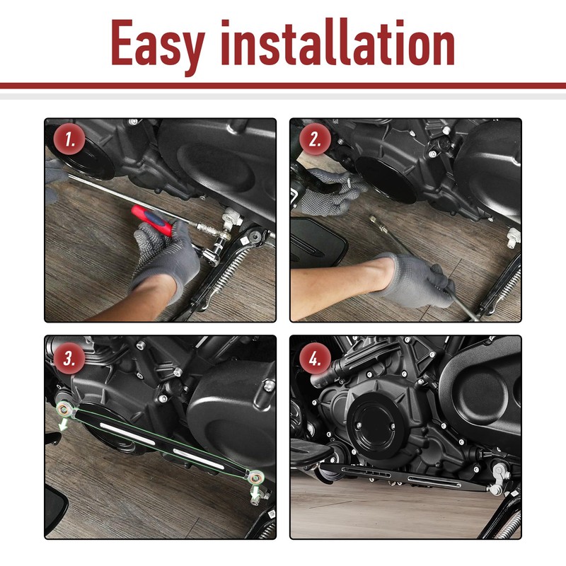 Motofunder Black Shift Linkage Shifter for Indian Scouts, Hussar Bobber,