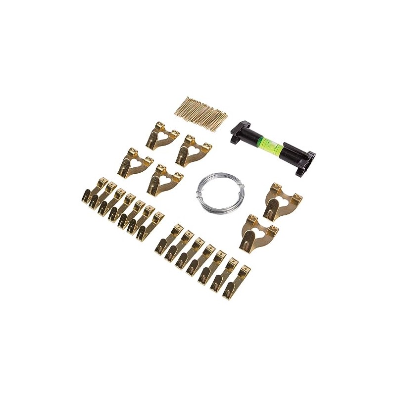 1x Brass Metal Picture Hanging Kit - Photo Frame Canvas