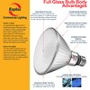 Explux Full Glass LED PAR38 Outdoor Flood Red Light Bulbs,