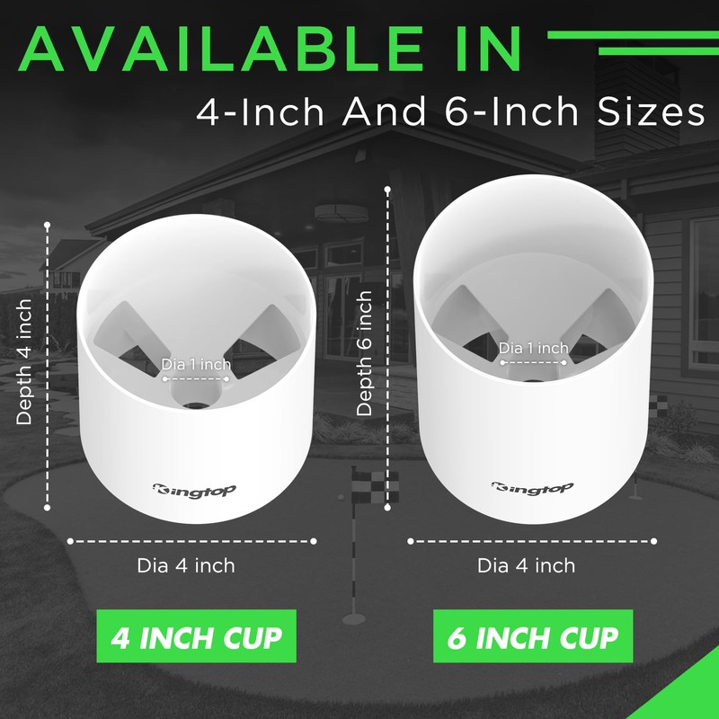 KINGTOP Golf Hole Cup – Fit PGA/USGA Regulations, Golf Accessories