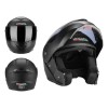 Casco Sleek Para Moto Abatible Certificado Dot Monocolor Negro Mate