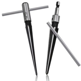 T Handle Tapered Reamer Set, 1/8"-1/2" 3/16"-5/8"Tapered 6 Fluted Chamfer Reaming Woodworker Tool for Steel Wood Alloy