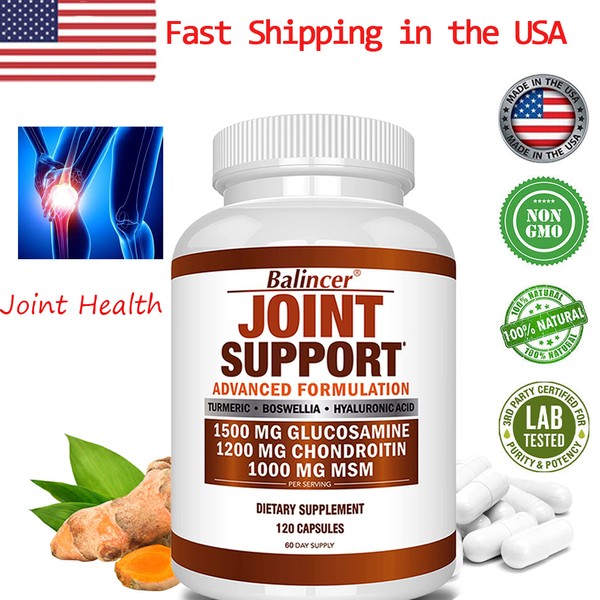 Balincer Glucosamine Chondroitin Turmeric MSM Anti-aging and Support Bones &