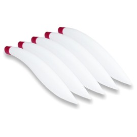 Set of 5 Liane Horse Foot / Hoof Sticks / Manicure Sticks / Cuticle Pusher White with Rubber Hoof Bordeaux