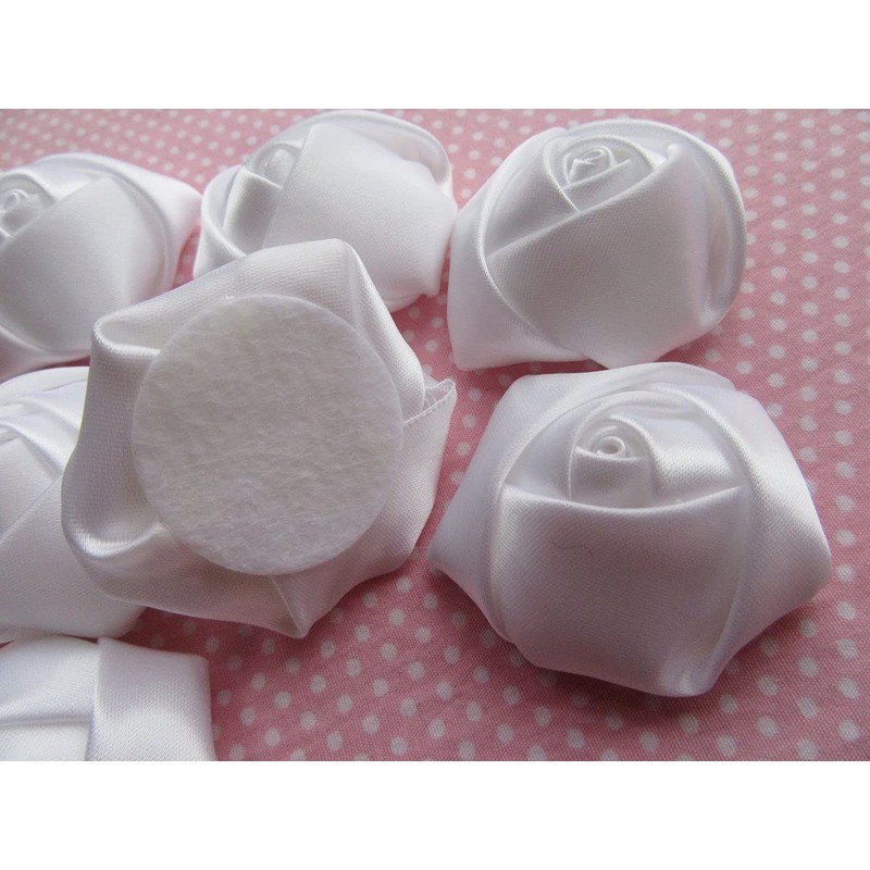 YYCRAFT Pack of 20 Satin Rose 2" Craft Wedding Bride
