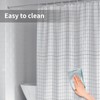 Checkered Shower Curtain - Black Line White Check Shower Curtain,