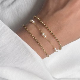 Mary & Jules Women's Gold Bracelet Made of Recycled Silver, Gold-Plated, Women's Gold, Bracelet Gold, Gifts for Women and Girls, Skin-friendly, 925 Sterling Silver, Sterling Silver