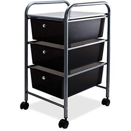 ADVANTUS 3-Drawer Rolling File Organizer Cart, 27 x 15.5 x 13 Inches, Black (34006)