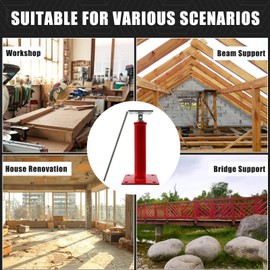 OPERMAXER House Jacks for Leveling Crawlspace, 11" -16" Height Range，9920 lbs to 6860 lbs Height Capacity (Each)，Floor Jacks Joist Beam Brace for Cellar Ceiling,4 Pack