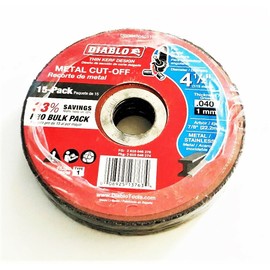 Diablo 15 DIABLO 4-1/2" X .040" THIN KERF METAL/STAINLESS ANGLE GRINDER CUT-OFF WHEELS