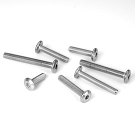 M6 Bolts M6 x 40mm 30Pcs Flat Head M6x1.0 Bolt Hex Socket Cap Screws Bolts, M6 Screw 304 Stainless Steel Furniture Screws Full Thread, Bright Finish & Hex Spanner by Mywish