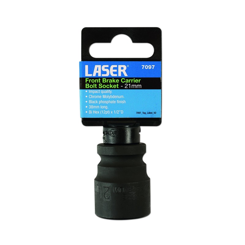 Laser 7097 Front Brake Carrier Bolt Socket 21mm