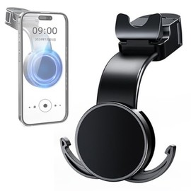 Backseat Smartphone Holder, Hook, 2-in-1 Car Holder, Super Strong Magnet, Adjustable Up and Down, Umbrella, Bag, Storage, Headrest