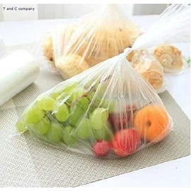 RoyalNa 12" x 16" 390 Bags/Roll Plastic Food Storage Bags, for Vegetable Fruits, Bread, Food Storage (4 ROLLS, 12" X 16")