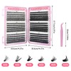 xiluuyou 580Pcs Individual Cluster Eyelashes Kit, D Curl DIY Lash
