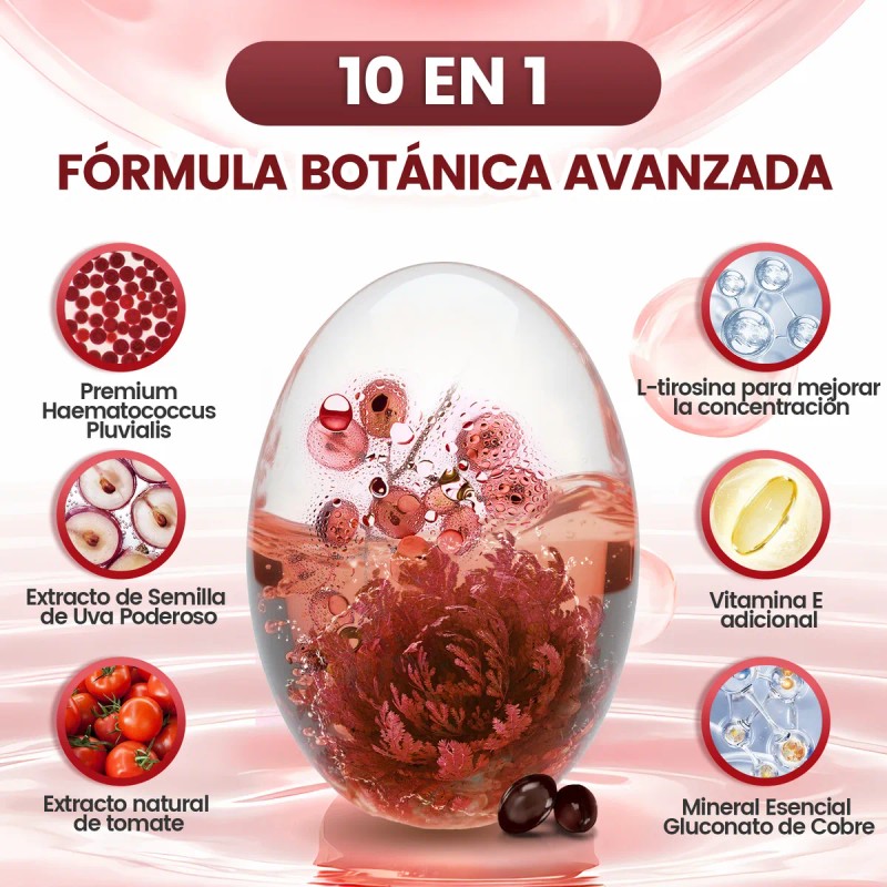 Suplementos De 10 En 1 Astaxantina 24 Mg,dosis De 120