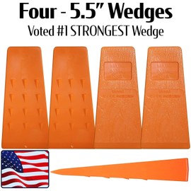 Cold Creek Loggers - Made in USA ! - 5.5 Inch Felling Wedge Chain Saw Logging Supplies Set of 4