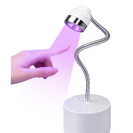 Lumcrissy 9W Touch Switch Gel Nail Lamp, Rechargeable Cordless UV/LED Flash Cure Light with 60s Timer & 360° Adjustable Gooseneck for Gel-X Nails, Home Salon Use