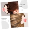 Ipetboom Fashionable Heart Claw Clips Set of 4 Hair Clips