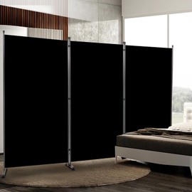 Room Divider 6FT Folding Privacy Screens, 3 Panel Partition Room Dividers w/Freestanding Design, Portable Wall Divider for Room Separtation, Fabric Room Divider Panel Sceen for Home Office Bedroom