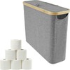 Hnvdkln Toilet Paper Storage Basket, Toilet Paper Organizer for Bathroom,