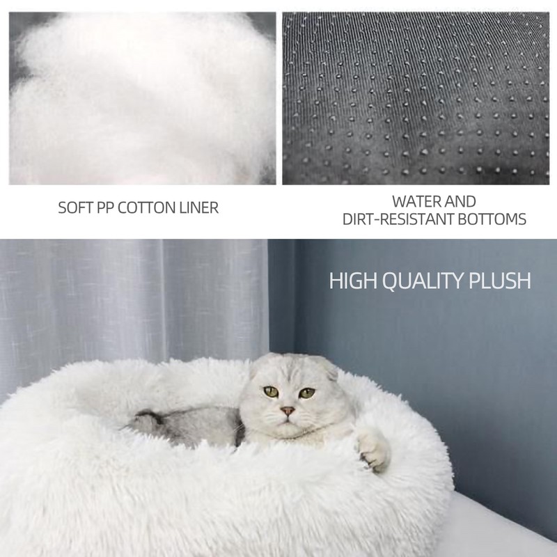 Soft Plush Round Pet Bed Cat Soft Bed Cat Bed