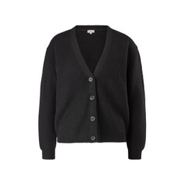 s.Oliver Cotton Blend Cardigan, black