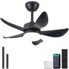 RHEAFON Ceiling Fans with Lights and Remote,30 Inch Smart Ceiling