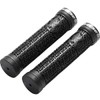 Reverse Stamp Single Lock-On Bicycle Grips Black/Black