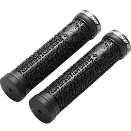 Reverse Stamp Single Lock-On Bicycle Grips Black/Black