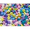 50 x 6mm Mini Buttons (Pastel Mix)