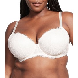 Victoria's Secret Dream Angels Lightly Lined Lace Demi Bra, Adjustable Straps, Bras for Women, White (34B)
