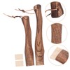 Gadpiparty 2Pcs Short Curved Wooden Axe Handle for Hatchet Ergonomic