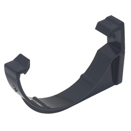 Pack of 3 x RKM1B Black 76mm FloPlast Mini Gutter Fascia Bracket Half Round (Only for FloPlast Miniflo) for shed, Conservatory, Porch etc Mini guttering 76mm