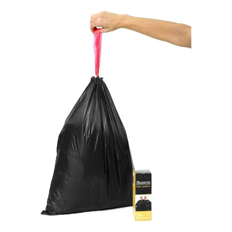 28 Bolsas De Basura Medianas Basuritas, 48x60 Cm, Pack 2x14