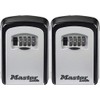 Master Lock 5401D Set Your Own Combination Wall Mount Lock Box, 5 Key Capacity, Black, 2 Pack
