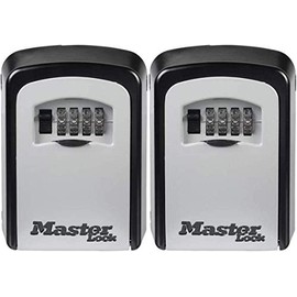 Master Lock 5401D Set Your Own Combination Wall Mount Lock Box, 5 Key Capacity, Black, 2 Pack