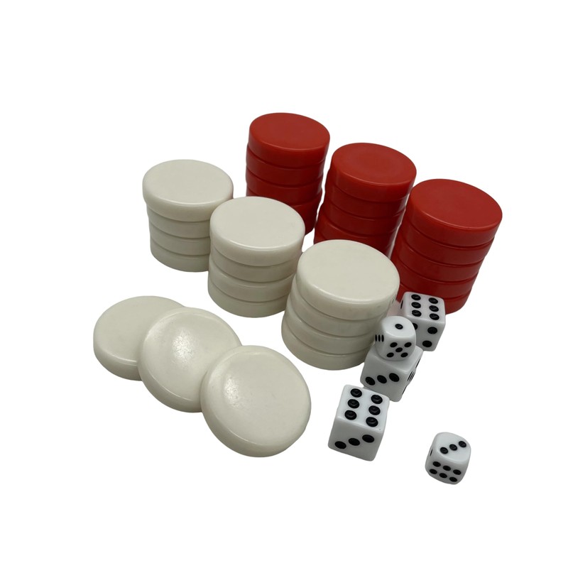 FAMA.store 30 Pieces Backgammon Checkers Replacement Set Checker Board Games