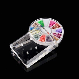 1Pc Rectangle Acrylic Nail Drill Bit Holder Stand Case Display Organizer 6 Holes Drill Bit Holder Manicure Tools for Home Use or Profession Nail Salon Use, Clear