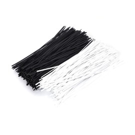 NA Cable Ties, 300Pcs Plastic Reusable Cable Twist Ties for Cords 6 Inch, Multipurpose Cord Wire Ties (Black and White)