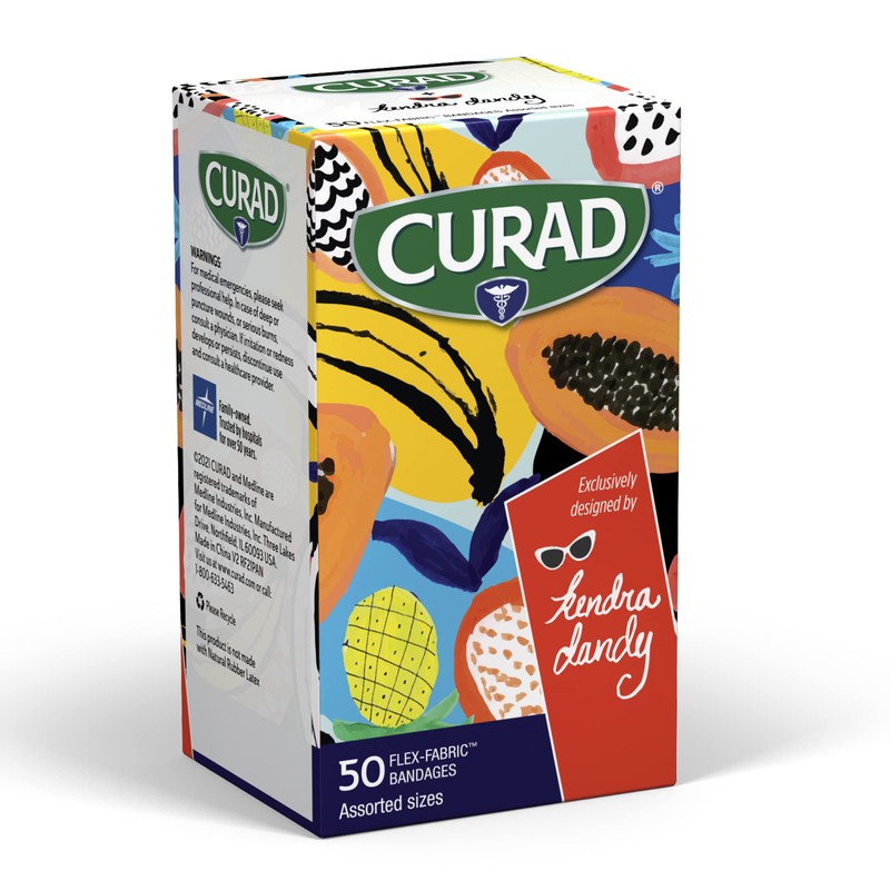 Curad Kendra Dandy Designer Adhesive Fabric Bandages (50 Count Variety
