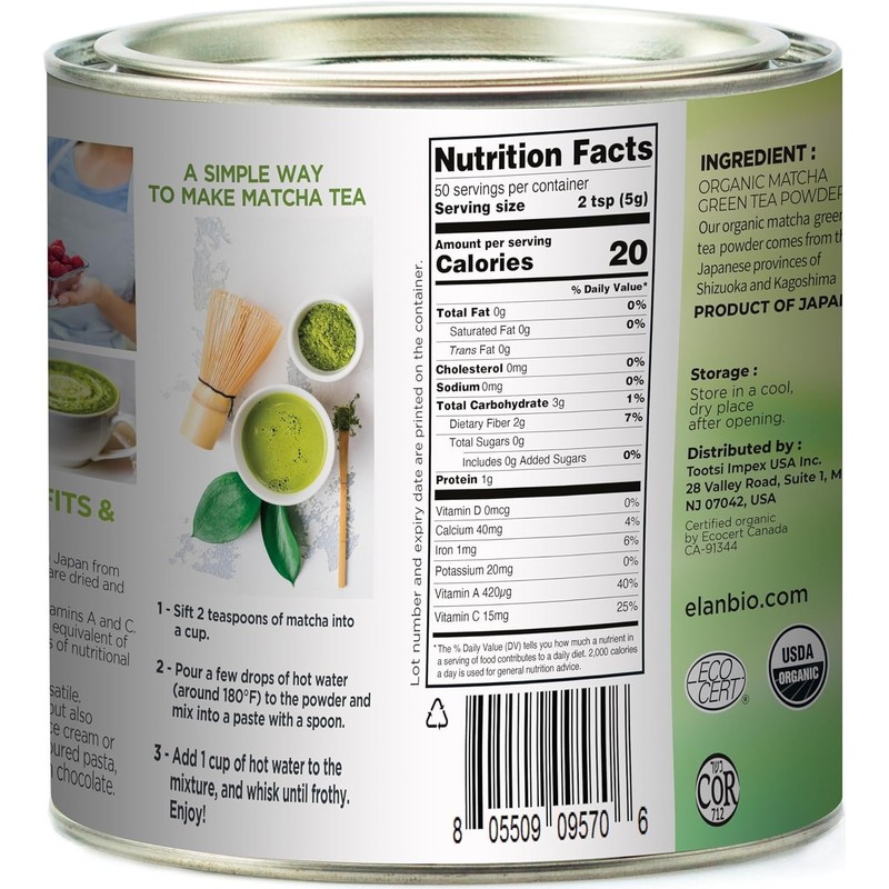 250gr. Matcha Green Tea. Organic. from Japan. (8,8oz)