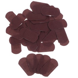 KOMBIUDA 50pcs Breathable Bandages Elastic Round Fabric Pads for Small Wounds for Face Hands and Finger Injuries Coffee
