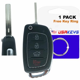USAKEYS For Hyundai Sonata 2017-2019 TQ8-RKE-4F25 Remote Entry Flip Key Fob (LF 4BT)