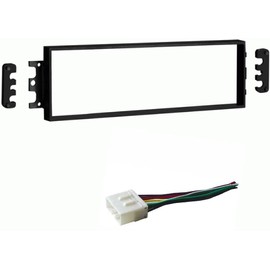 ASC Car Stereo Radio Dash Install Kit and Wire Harness for Installing a Single Din Aftermarket Radio for Some Hyundai: 1995-1999 Accent, 1996-2000 Elantra, 1995-1998 Sonata, 1997-2002 Tiburon