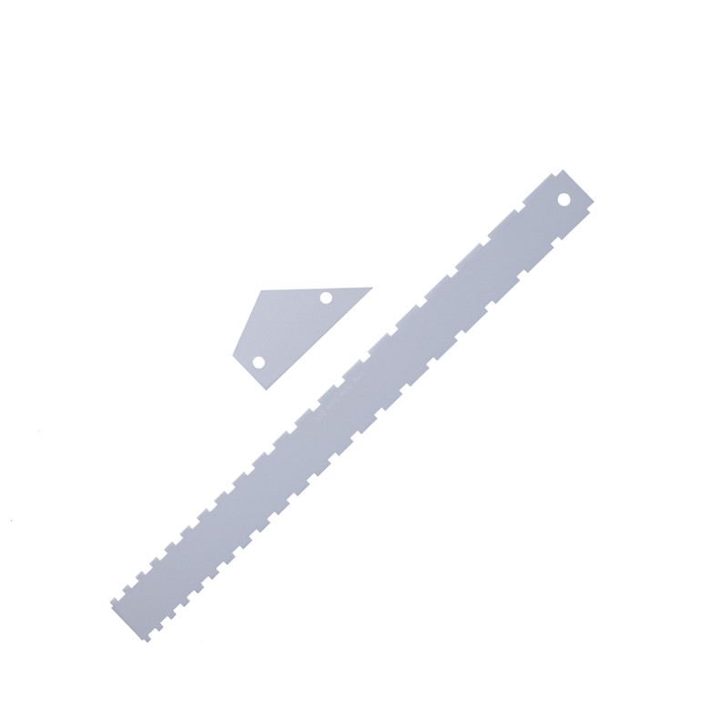 Guitar Measuring Tool Set Silver Aluminum Neck Straight Edge Fret