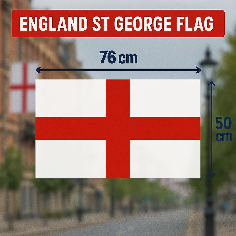 Generise England St George Flag 76cm x 50cm- 2.5ft x