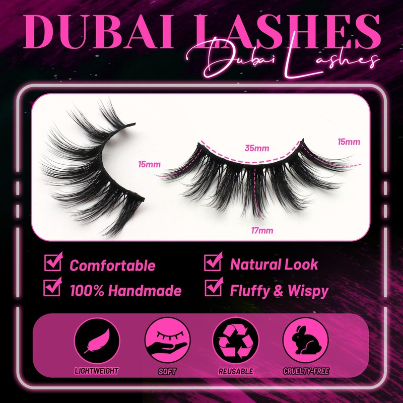 Veleasha Lashes 5D Faux Mink Lashes Fluffy False Eyelashes Handmade