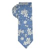 Kebocis Corbata de algodón para hombre, Blooms - Azul claro,