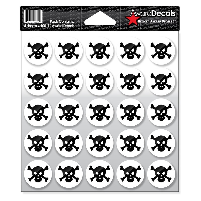 Award Decals Skull and Crossbone Sticker Set (100 Decals) The